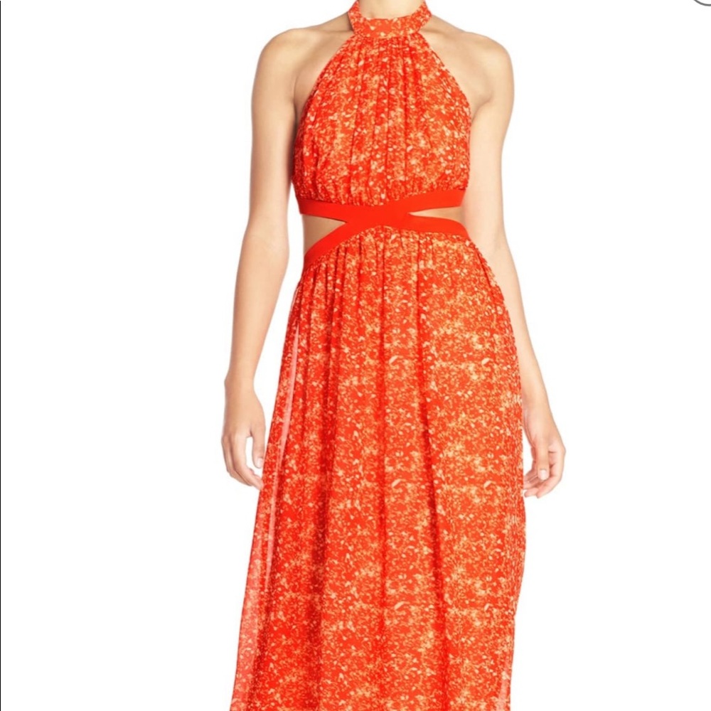 NWOT Jay Godfrey ‘Paris’ Halter Cutout Gown